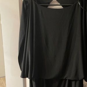 Jessica Simpson black dress w/ sliced arm sleeves